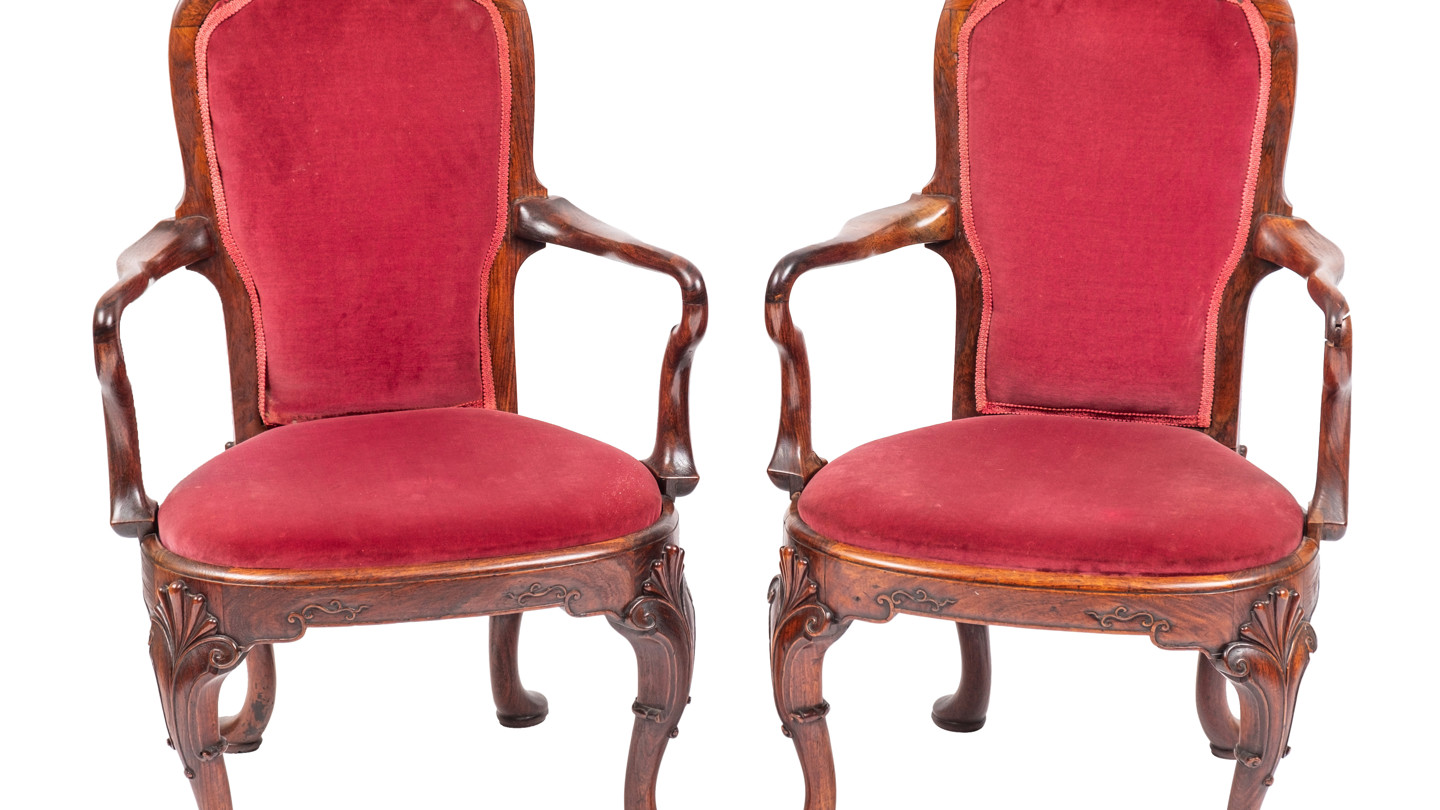 18th Century Anglo-Chinese open armchairs